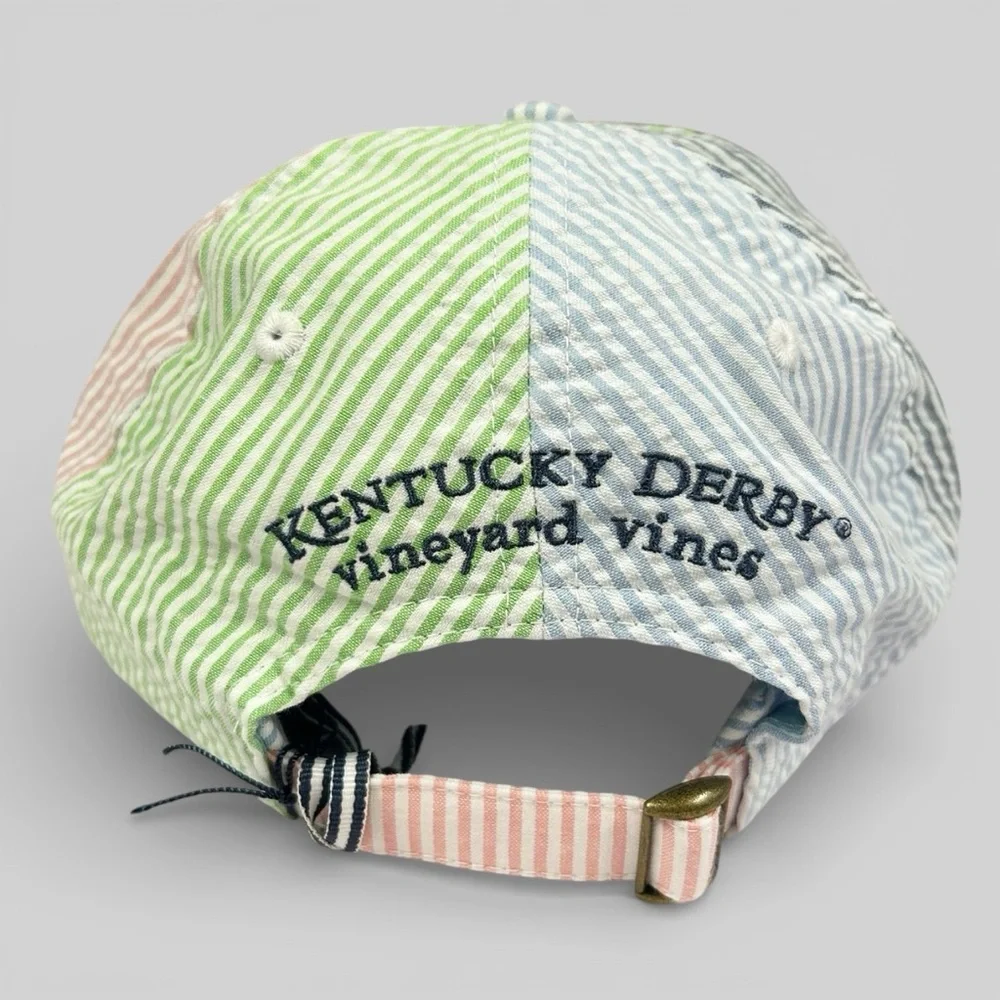 Vineyard Vines 2017 Kentucky Derby 143 seersucker adult baseball cap NWT